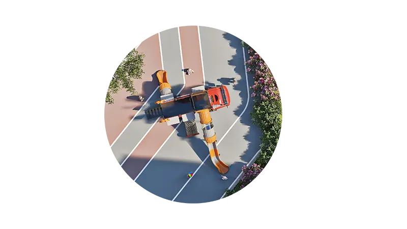 Bus Theme Playground Equipment Slide Combination.png