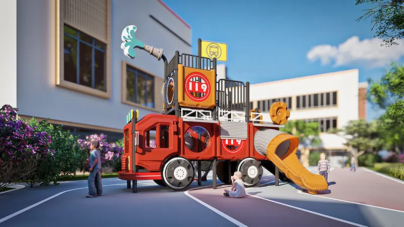 Bus Theme Playground Equipment Slide Combination.jpg