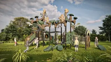 Forest Explorer Adventure Slide Set for outdoor playground